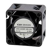 Same Sky (formerly CUI Devices) CFM-4020BF-035-114-20 DC Fans dc axial fan, 40 mm square, 20 mm, 5 Vdc, ball, 3500 RPM, 4.38 CFM, TS