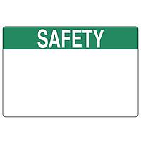 HellermannTyton 596-00372 Solar Label Pre-Printed Header Label, SAFETY, 3.0" x 2.0", PET, Green, 250/roll