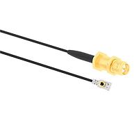 Amphenol RF 095-902-588-250 RF Cable Assemblies RF Connector MHF I LK Right Angle Plug to RP-SMA Straight Jack Bulkhead Rear Mount 1.13 mm 50 Ohm 250mm