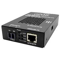 Lantronix E-100BTX-FX-06(SMLC)-EU Media Converters 100Base-TX RJ-45 to 100Base-FX, SM LC, w/ -EU Pwr