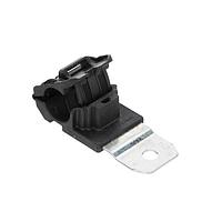 HellermannTyton 151-03013 Cable Mounting & Accessories Ratchet P-Clamp, 0.52 - 0.77" Bundle Dia, 180 Short, 0.33" Hole Dia, PA666V0/ST/ZN, Black, 280/ctn