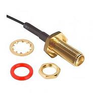 Amphenol RF 132422RP-10 RF Connectors / Coaxial Connectors RP-SMA Straight Crimp Jack 1.13 mm Micro-cable Bulkhead 50 Ohm IP67