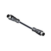 Amphenol LTW MSDS04ML-SDSML-PD002 Sensor Cables / Actuator Cables Circular Metric Connector MPronto-12 (M12 Push Pull), D Code, Metal, 4A, 04 pins, Male Connector, Male Contact, Straight-to-Straight, Overmolded Double Ended, Length 2000mm, IP68 Mated