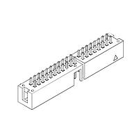 Amphenol Commercial Products G821EU210AGM00Y Shrouded Box Header 2.54mm*2.54mm Pitch STR DIP,2x5Pin,FULL G/F,NY6T,TAIL=3.2mm,Color-Black