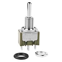 NKK Switches M2019SD3W01 Toggle Switches ON-OFF-(ON) .413 BAT 1/4" BSHING SPLSHPR