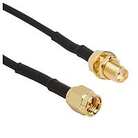 Amphenol RF 135110-02-M1.00 RF Cable Assemblies SMA Bulkhead JK/SMA STR Plug CBL 1.00MET