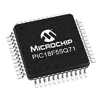 Microchip Technology PIC18F55Q71-E/PT 8-bit Microcontrollers - MCU 32KB Flash, 2KB RAM, 2x OPA, 12-bit differential ADCC with computation, 8/10-bit