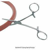 Bochem BC.2291 Tubing Clamp Forcep, Serrated, Straight, L140mm, Blade L40mm