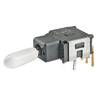 NKK Switches A12AH-GB Process Sealed Subminiature Toggles SPDT ON-ON .394 BAT RA PC .4VA WHT CAP