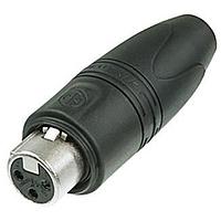 NEUTRIK NC3FXX-HD-D Cable Connectors Cable end XX-HD series 3P Fem - nickel/gold w/rubber jacket. IP67 (RCX3F-Z-002-0)