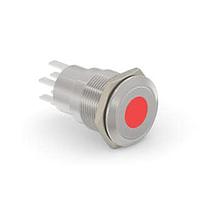Alcoswitch - TE Connectivity 4-2213765-7 Pushbutton Switches AV19 DPM 5A SPOT LED RED 24V