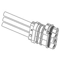 Amphenol Industrial EP232511 Connectors 200A 3P 25mm Plug Electroless Nickel