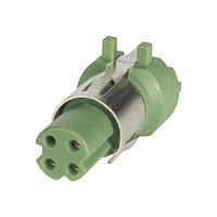 HARTING 21023812418 Inserts M8 D-code 4pin FML angled pcb mnt (THR) w/o shielded IP67 (packaged in tray)