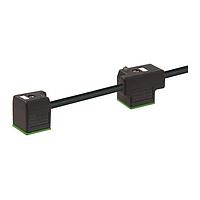 Murrelektronik 7000-58041-6270500 Sensor Cables / Actuator Cables MSUD DOUBLE VALVE PLUG FORM A 18MM, PUR 4X0.75 black 5m