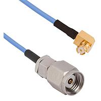 Amphenol SV Microwave FRSMP-047-MS185-060 RF Cable Assemblies SMP R/A F  1.85mm STR M 6"Cable