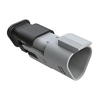 Amphenol SINE Systems AT04-3P-SR02GRY Receptacle 3-Way Receptacle Male Connector  with Reduced Diameter Seal, Grey