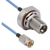 Amphenol SV Microwave FB292-047-FQSMPM-120 RF Cable Assemblies 2.92mm BKHD F  SMPM F QB 12"Cable