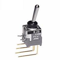 NKK Switches B29AV Process Sealed Subminiature Antistatic Toggles ON-OFF(ON) .394 BAT RIGHT ANGLE PC .4VA