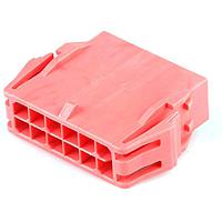 Molex 215922-0820 Plug Housing Micro-Fit+ Versa Color Plug Housing Dual Row 8 Ckts Panel Mount Ears GloWire Red