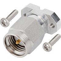 Amphenol SV Microwave SF2911-60973-2S PCB Connectors SMA M Solderless 2 Hole w 6.35mm Scws