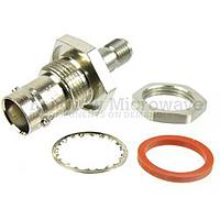 Fairview Microwave  SM4711 Push-On SMA Female to BNC Female Bulkhead Adapter (4 Ghz)