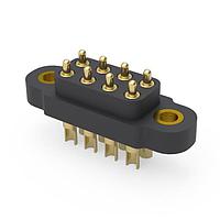 Mill-Max 869-22-008-00-011101 Spring-Loaded 8 Pin DoubleRow Spring Loaded Header4-40