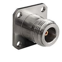 Bulgin RFNA4JFHMF RF Connectors / Coaxial Connectors N Jack Straight 4 Hole Flange RF Connector