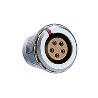 Amphenol LTW FLBD-06EGFS-GCP-001 Circular Push Pull Connectors FLOS, B Series D Size, Metal, 12A, 06 pins, Female Connector, Female Contact, Circular, Push Pull, Solder, Receptacle, Rear Fastened, Panel Thickness 8.5, IP50