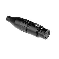 Amphenol Audio AC5FBJ-AU Cable Connectors FML SKT 5 CONT BLK POLY