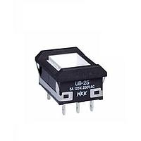 NKK Switches UB25NBKW01N Pushbutton Switches RECT W/BARIER ON(ON) SOLDER LUG BODY ONLY