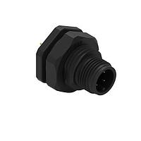 Wurth Elektronik 643210100604 Plugs WRCIRC M12  Screw  Coding A  Panel PCB  Plastic Straight with Panel Nut PG9  Male connector, polarity 4