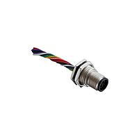 Amphenol LTW M12A-10PMMS-SF8C20 Sensor Cables / Actuator Cables M12 Circular Metric Connector, A Code, Metal, 1.5A, 10 pins, Male Connector, Male Contact, Hexagonal, Screw Thread, Solder, Receptacle With Cable/Wire, Length 200mm, IP68 / IP69K
