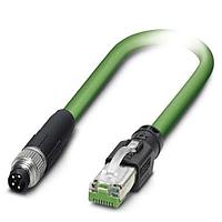 PHOENIX CONTACT 1408717 Ethernet Cables / Networking Cables Network cable  Ethernet (100 Mbps)  PROFINET (100 Mbps)  EtherCAT<sup> (100 Mbps)  4-position  Variable cable type  shielded  Plug straight M8 / IP67  coding: A  on Plug straight RJ45 / IP20  cable length: Free input (0.2 ... 40.0 m)