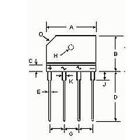 Diodes Incorporated KBJ601G Single Phase Bridge 6.0A 100V