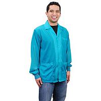 Desco 73850 Jacket with Knitted Cuffs (Teal, X-Small)