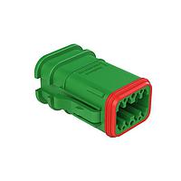 Amphenol SINE Systems AT06-08SC-OMRDGRN Automotive Connectors 8 Position Overmolded Plug, Socket, Reduced Seal, Keyed C, Green
