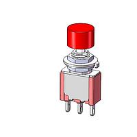 Dailywell 7MS7P1B10M1QES-1C23 Pushbutton Switches Snap-Acting Pushbutton SPDT switch on-mom Solder lug CAP