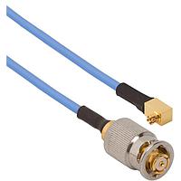 Amphenol SV Microwave FQSMP-047-FRSMPS-180 RF Cable Assemblies SMP F QB to SMPS R/A F 18"Cable