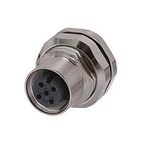 Amphenol CONEC 43-01026 Connectors 4P PCB SOLDER M12 BACK MNT SCKT