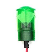 Dialight 654-1204-103F Indicators 0.5in FLT SNAP GN 24VDC W/LEADS