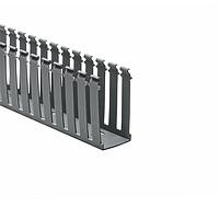 HellermannTyton 181-24013 Slotted Wall Wiring Duct Slotted Wall Wiring Duct, 2" x 4", Adhesive, PVC, Gray, 120ft/Carton