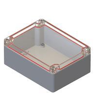 Serpac RB65P06C20G Watertight PLASTIC BOX WATERTIGHT ENCLOSURE CLEAR/GRAY (6.30 x 4.72 x 2.61 in)