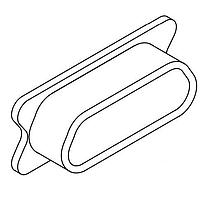 AirBorn MD051RS Dust Cover Rugged Dust Recept Cover 51P 3 Row ESD