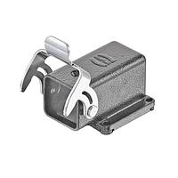 HARTING 09370030811 Headers & Wire Housings 3A Marine Bulkhead Housing Angled (4 screw mounting, long version)