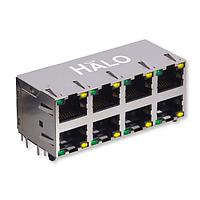 HALO Electronics HCJ24-805SK-L11 Stacked Shielded 2X4 Stacked RJ45 G/G LED
