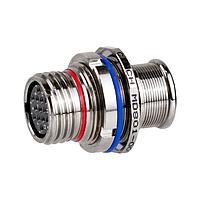 Cinch MD801-009-07M8-13SA Receptacles Miniature D38999 Circular Connector, Plug, Banding Platform, Dual Start Thread, 6-7 Config, Socket Contact, Pol A, OD CAD