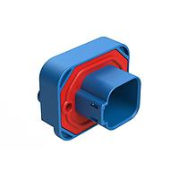 Amphenol SINE Systems AT15-6P2-BM04BLU Connectors Str Flng Mnt PCB Rcp 6POS Tin Cont