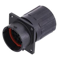 Amphenol SINE Systems RTS016N19PHEC03 Connectors Sq Flg Rcpt w endcap 19 POS SZ 16 Pin