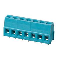 Same Sky (formerly CUI Devices) TB007-508-07BE Fixed Terminal Blocks Terminal block, screw type, 5.08 , horizontal, 7 poles, CUI Blue, slotted screw, PCB mount