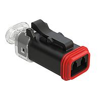 Amphenol SINE Systems AT06-2S-LED2401 2-Way Plug 2Way LED24VBody Clear SR01 Black